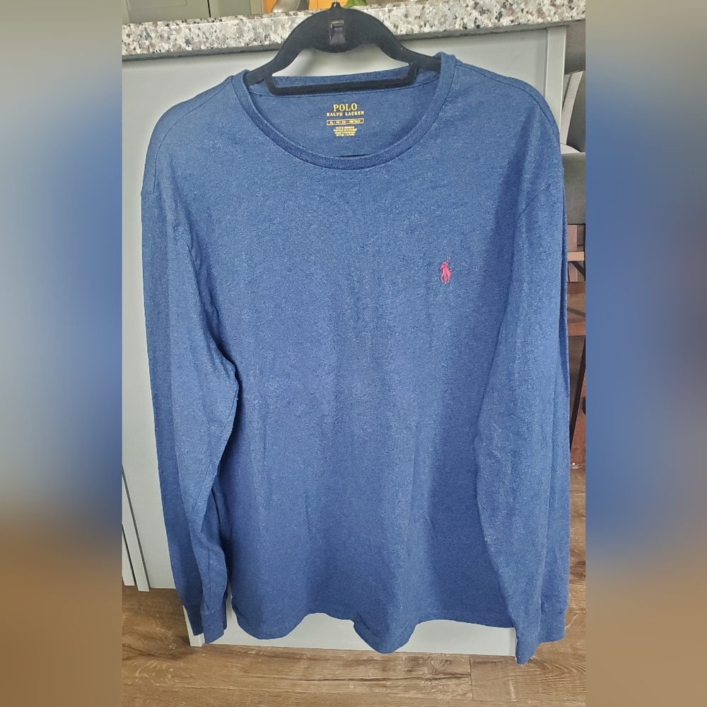 Polo by Ralph Lauren Blue Long Sleeve Tee - Mens XL